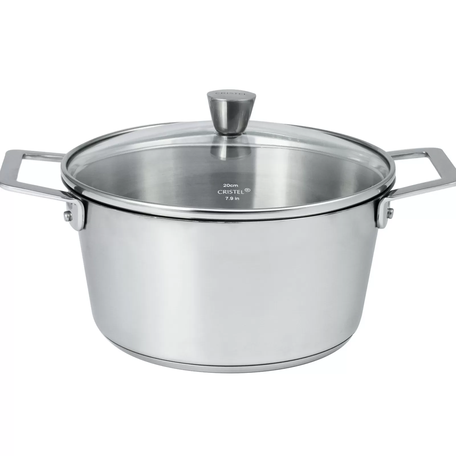 CRISTEL Faitout inox brossé avec couvercle