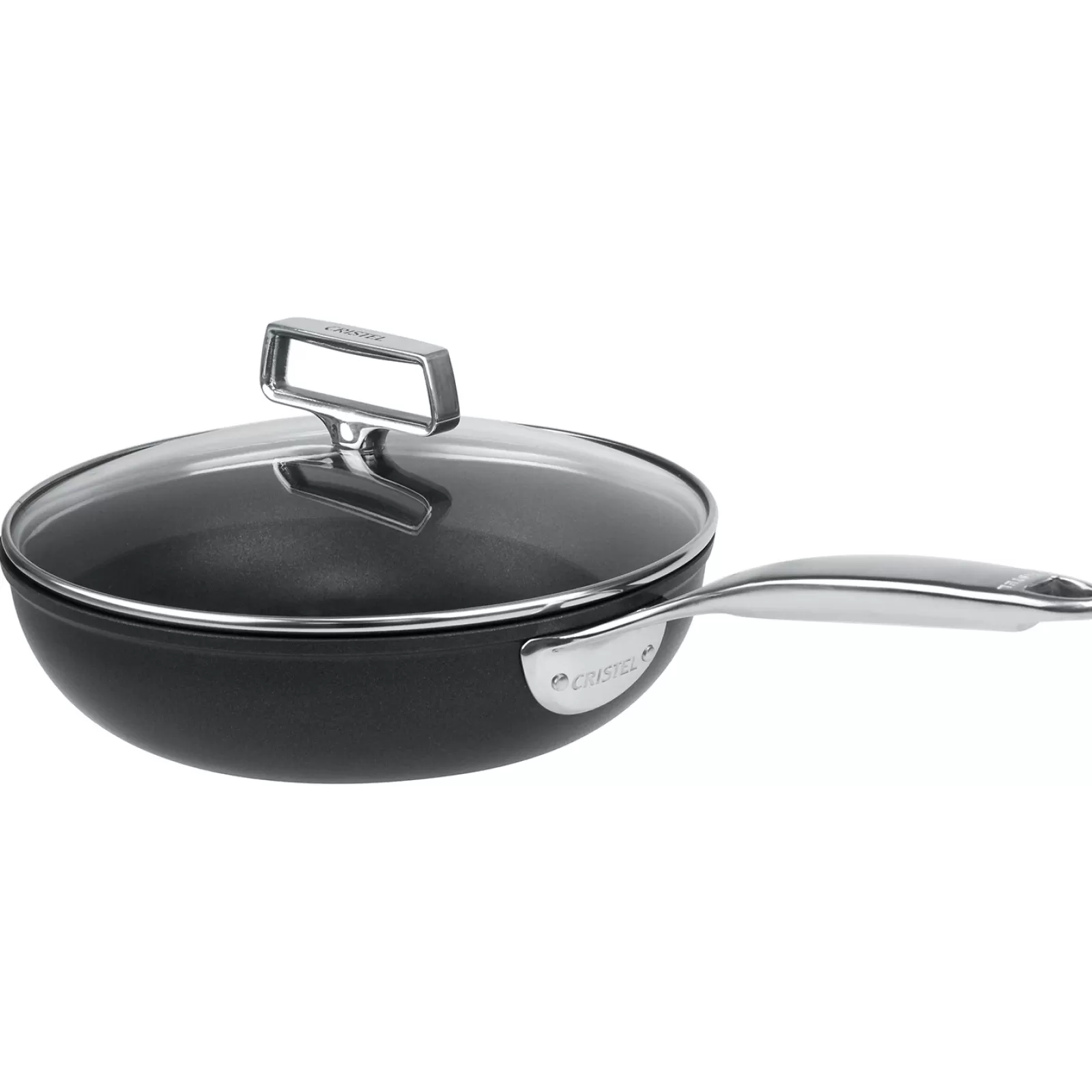 CRISTEL Sauteuse aluminium à poignée fixe avec couvercle